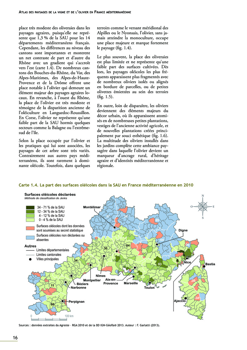 Atlas Des Paysages De La Vigne Et De Lolivier En France - 