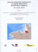 Carte des formations superficielles du domaine marin côtier de l'anse de Saint-Malo à Granville (Ille et vilaine - manche) Echelle 1/50 000