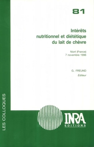 Intérêts nutritionnel et diététique du lait de chèvre -  - Inra