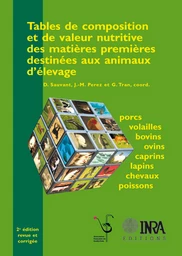 Tables de composition et de valeur nutritive des matières premières destinées aux animaux d'élevage