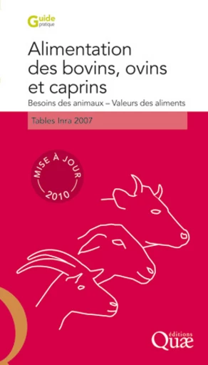 Alimentation des bovins, ovins et caprins -  - Éditions Quae