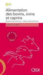 Alimentation des bovins, ovins et caprins -  - Éditions Quae